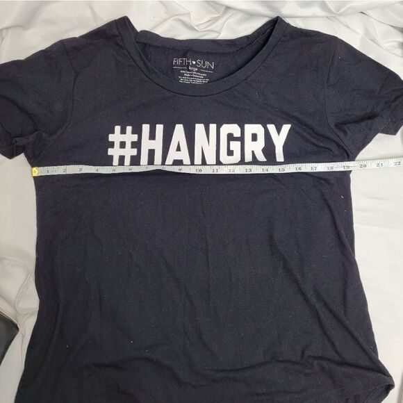 #HANGRY black oversized graphic tee and Free Hugs cactus tank top L - Picture 7 of 10